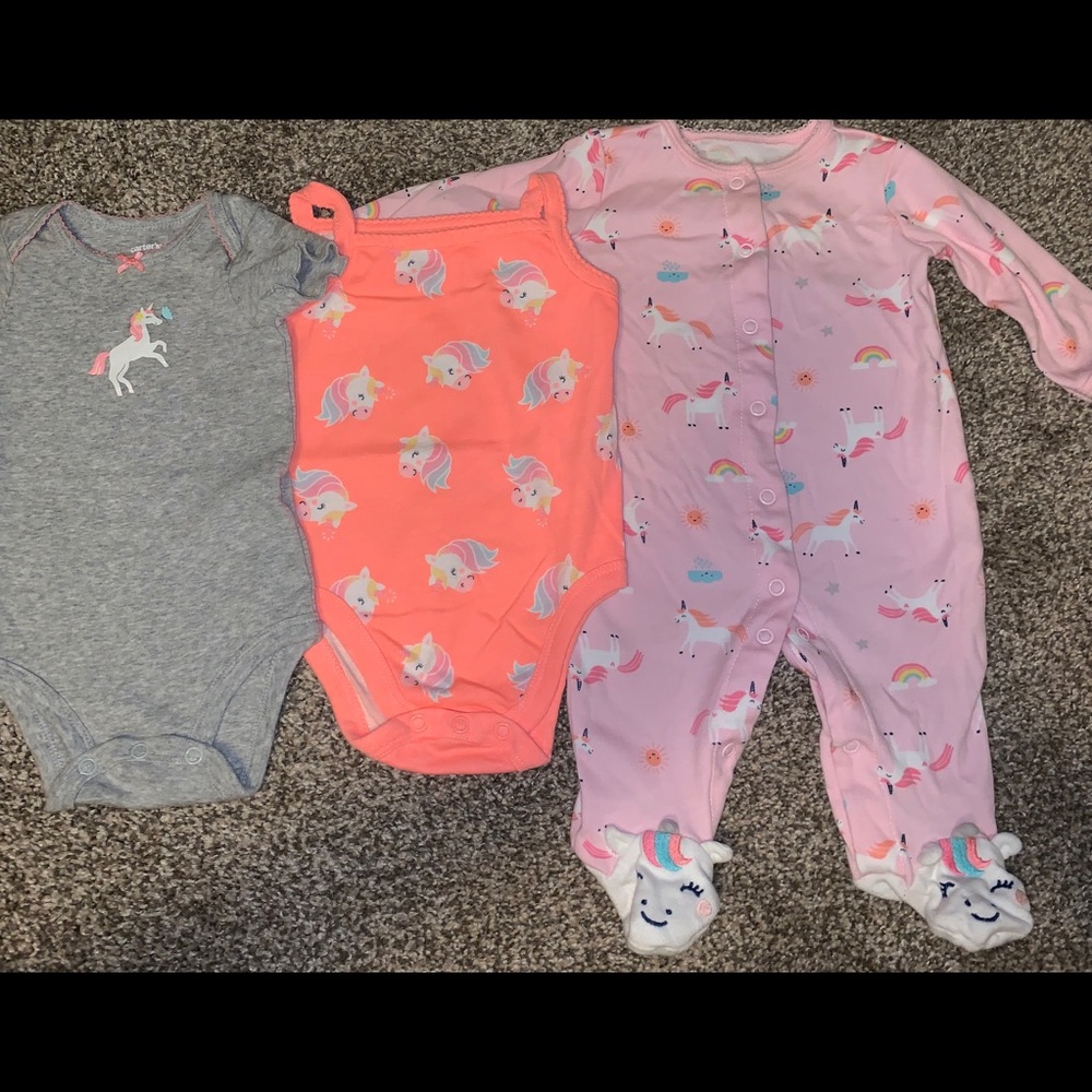 🦄 Lovers!  Unicorn baby girl clothes bundle